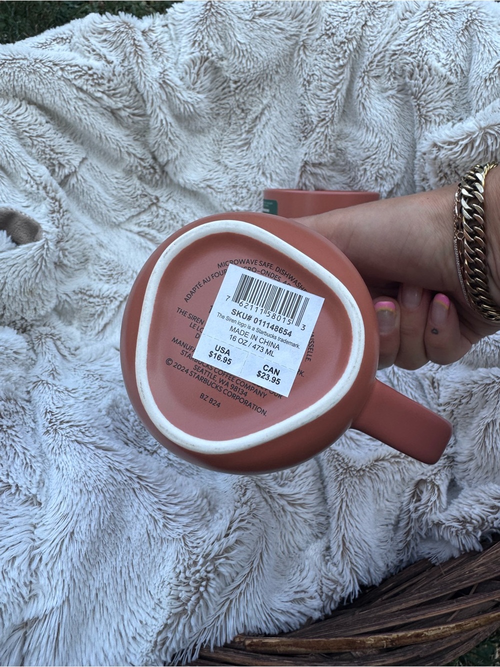 Starbucks Matte Terracotta Red Ceramic Mugs - Set of 2 - Picture 3 of 3